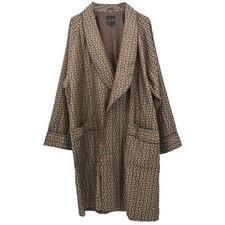 Celine Macadam Belted Robe Style Coat Gown Brown 6404620/CJ1/2-S #L 117808
