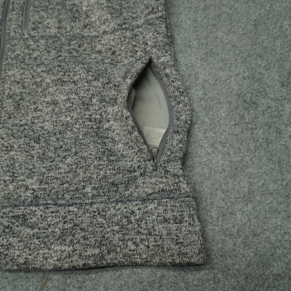 Chaleco Merona Hombre Grande Gris Cremallera Completa Polar Exterior Informal Foto 2 de 4