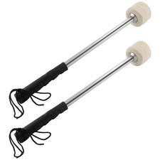2 Pcs Drum Mallet 13.8 Inches Length, Wool Felt Drum Stick, Anti-slip Bass Pe...