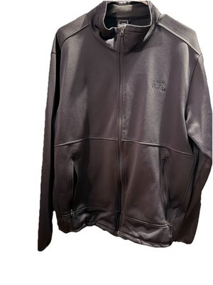 The North Face Men's XL Black Full Zip Jacket Stand Collar Logo Solid