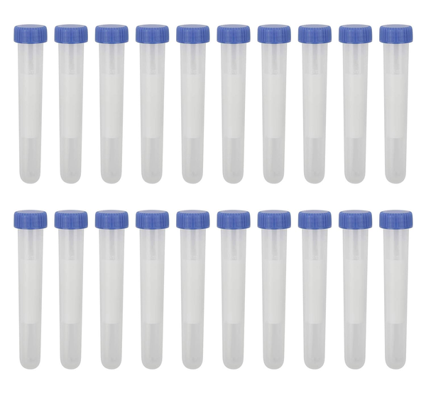 20StüCk 15ML Blau ProbenröHrchen,Kunststoff ZentrifugenröHrchen,Mit Schraubversc-image