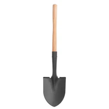Small Garden Spade Shovel 29" Round Shovel with Wooden Handle for Black