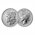 2024-S Reverse Proof $1 Morgan and Peace Silver Dollar 2pc Set Box OGP