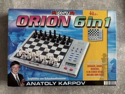 Millennium Orion 6in1 Schachcomputer - Schach, Dame, Reversi, Halma