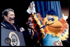 Ted Giannoulas Autograph 4x6 Photo San Diego Chicken & Reagan Best Wishbones BAS