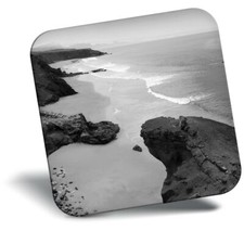 Awesome Fridge Magnet bw - Fuerteventura Canary Islands Beach  #37456