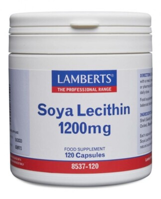 Lamberts Soya Lecithin Capsules 1200mg (120) BBE 12/2027