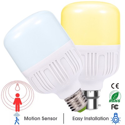 E27 LED Birne Glühbirne 9/12/15W Lampe mit Radar-Bewegungsmelder Leuchtmittel DE