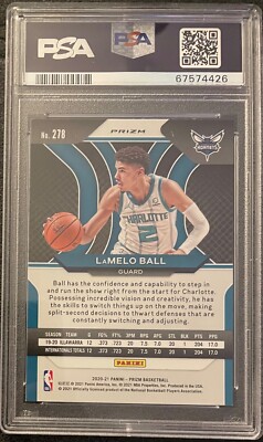 2020-21 Panini Prizm - Silver Prizm #278 LaMelo Ball PSA 9 Rc
