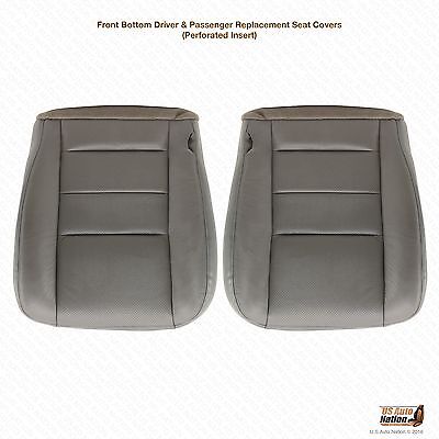 2002-2006-2007 Ford F250 F350 Lariat Passenger Bottom Leather Seat Cover Gray
