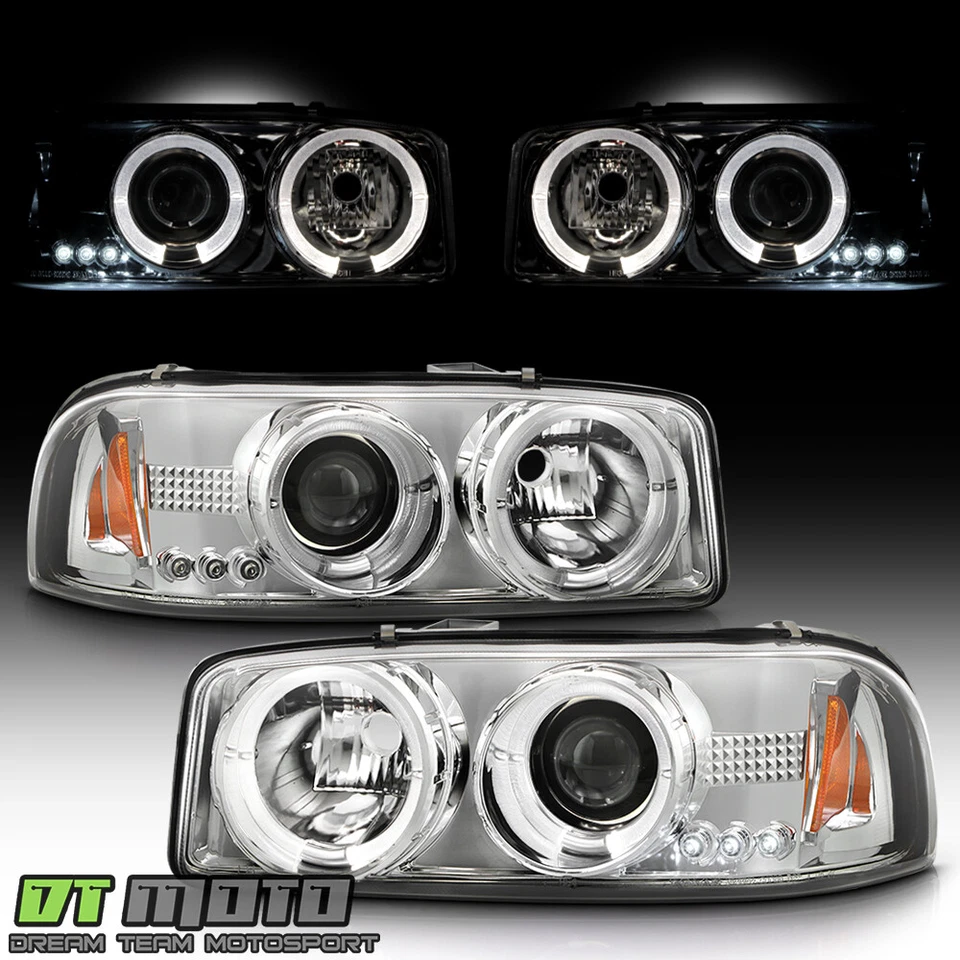 Faros proyectores LED halo GMC Sierra 1500 Yukon Denali 1999-2006 Foto 2 de 4