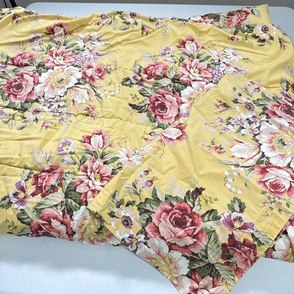 vintage ralph lauren comforter twin sophie brooke yellow floral usa y2k 90s - Image 3 of 4