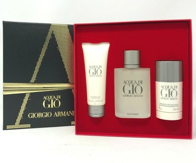 Giorgio Armani Acqua Di Gio for Men 3 Pieces Gift Set Hard ...