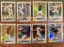 2022 Topps Chrome Baseball Refractors 8 Card Lot Adonis Garcia, Chris Sale,