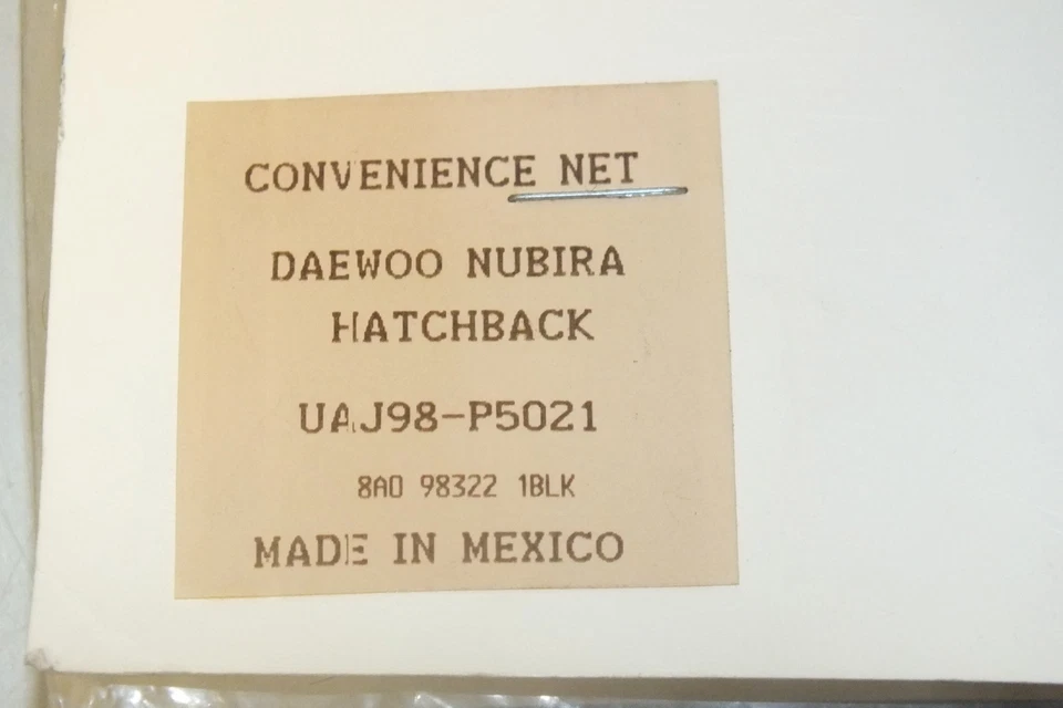 OEM NUEVO 99-02 DAEWOO NUBIRA HATCHBACK CONVENIENCIA RED DE CARGA UAJ98-P5021 #349 Foto 2 de 4