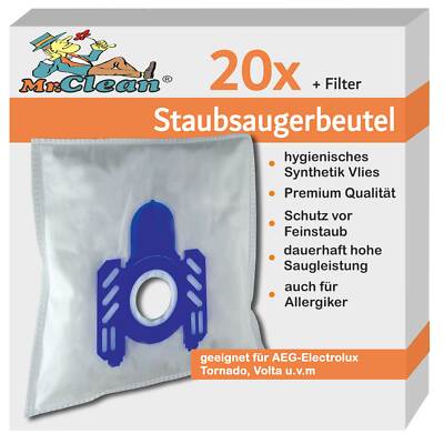 20 Mr.Clean Staubsaugerbeutel geeig. AIRFLO Longreach: Regal: AFV 9038 . 9040
