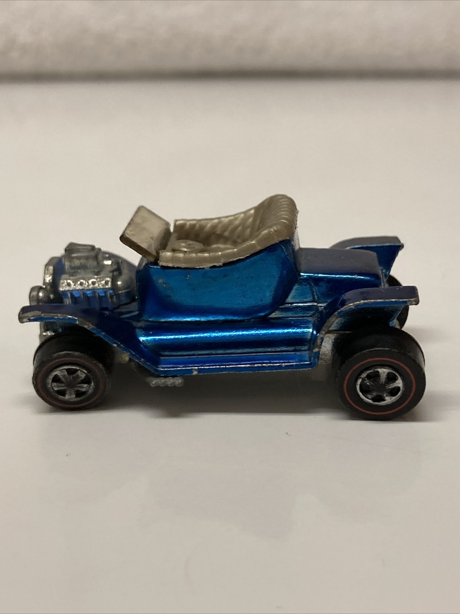 Hot Wheels Redline Hot Heap 1967 Tilted Windshield Blue Made in