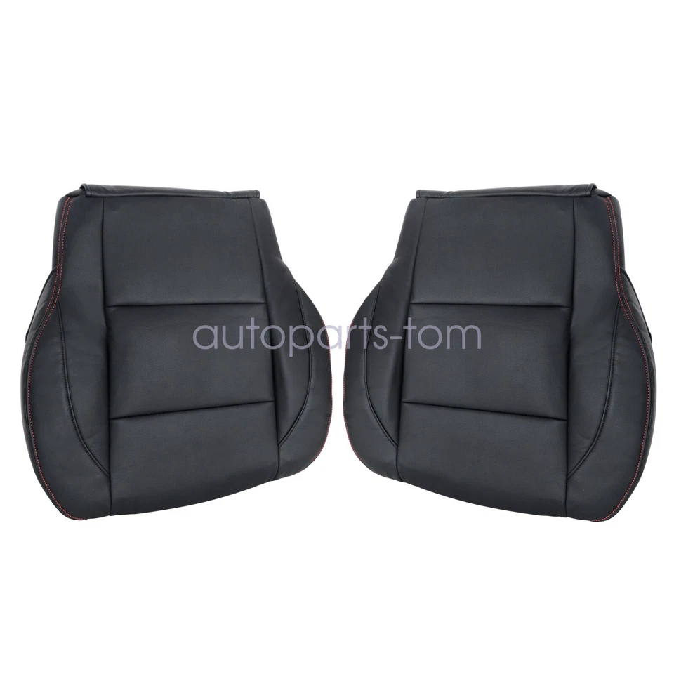 Cubierta de asiento de cuero inferior delantera con costura roja para Nissan Titan 2011 2012 2013 Foto 2 de 4