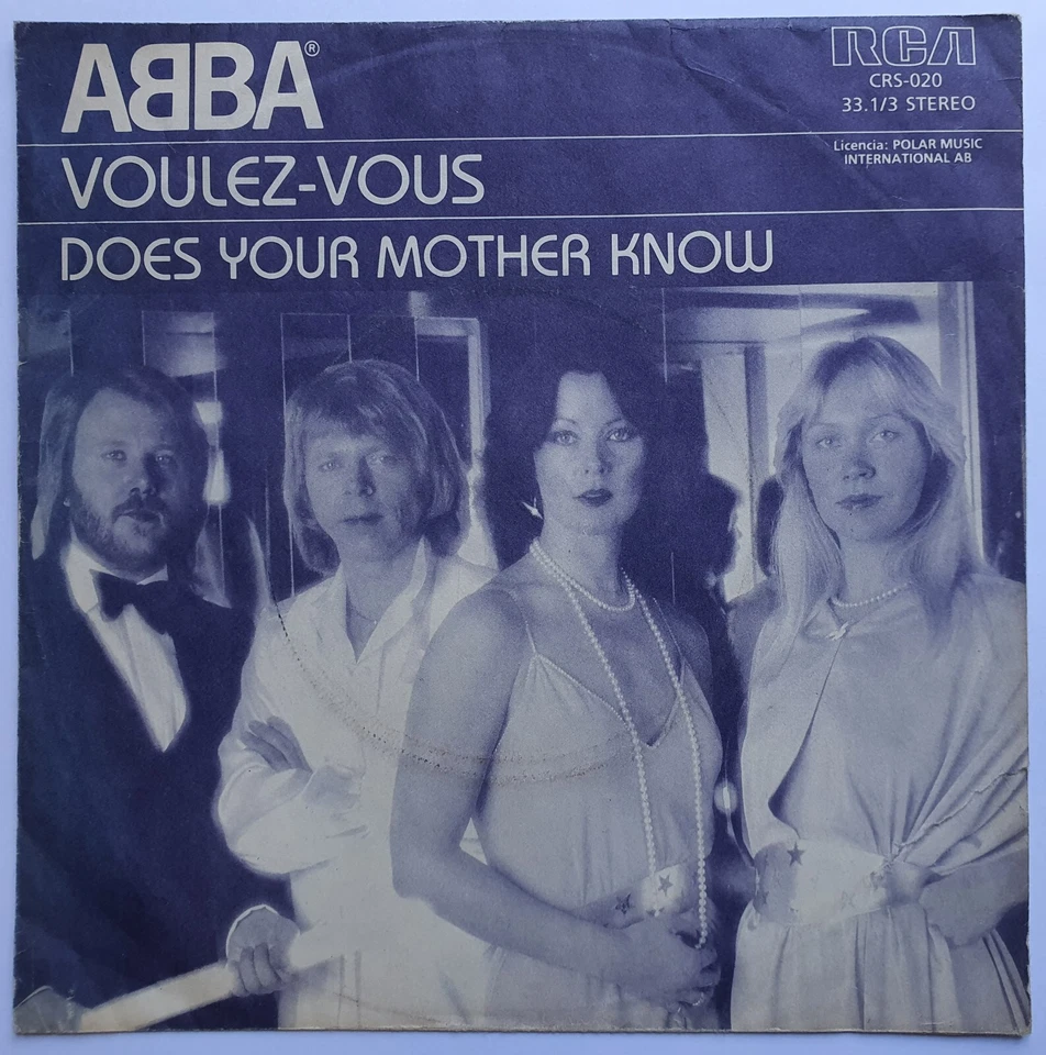 ABBA VOULEZ-VOUS 1979 UNIQ BLUE-TINTED PS 331/3 RPM MEGARARE CHILEAN PRS - Image 2 of 4