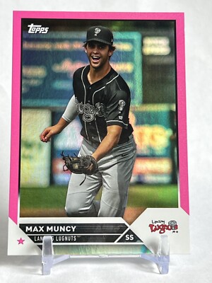 2023 Topps Pro Debut Max Muncy PDC-73 Fuchsia Foil #'d/199 Oakland Athletics
