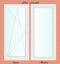 Terrassentür Kunststoff Balkontür Welthaus 2-Fach innen/außen Weiß  70mm Glastür