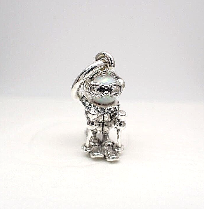Authentic Pandora #793514C01 Skier Dangle Charm | eBay