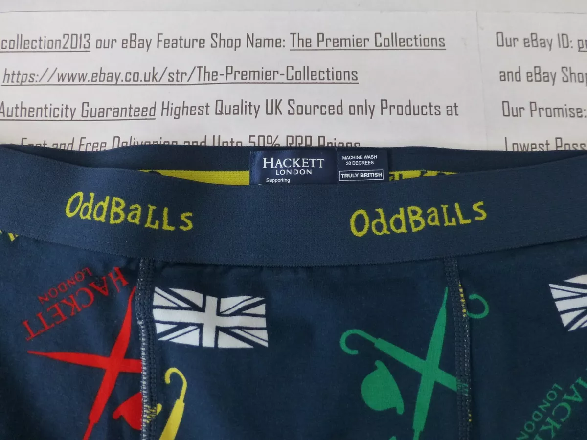 HACKETT Boxer Trunk Mens ODDBALLS Navy Underwear Size S-XXL Jersey Shorts  BNIB