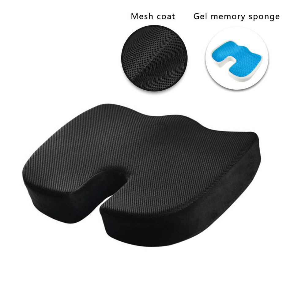 Memory Foam Cooling Gel Seat Cushion Car Seat Chair Pillow Coccyx Orthopedic eBay