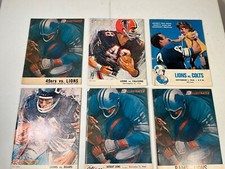6 Different 1966 NFL Detroit Lions Programs-Excellent 