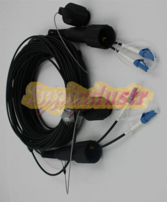 SM Duplex Armored Field TPU Optical Patch Cord Waterproof Head 150M LC-LC UPC~