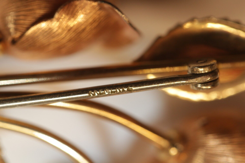 Rare Vintage KREMENTZ Rose Gold Pearl Flower Brooch Pin R&LA eBay