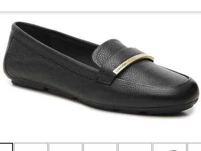 black slip on flats