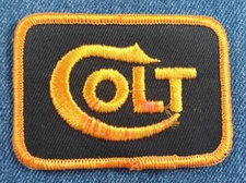 NOS 70s Original Vintage Colt 3" Patch Rifle Shotgun Hunt Ammo Gun RED AGE SPOT