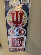 INDIANA HOOSIERS BIG 10 PRISMATIC STICKERS DECALS  NEW