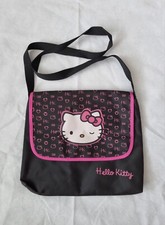 Hello Kitty Sanrio Smiles Black Shoulder Bag Record Bag Airplane Bag