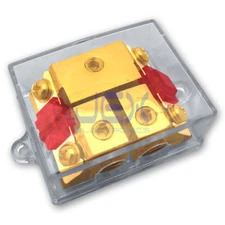 2-Way/2X AFS In-Line Fuse Holder Distribution Block Stereo/Audio/Car + 30A-100A