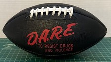 RARE Vintage VTG 90's DARE Drug Prevention Promo Black Football FREE SHIPPING
