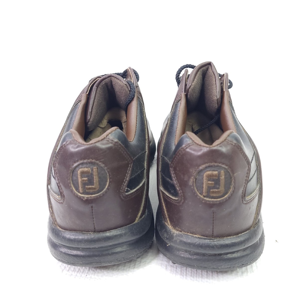 Footjoy Greenjoys Blk /Wht  ClassicAlligator Saddle Golf Shoes Soft Spikes Sz 12 FootJoy GreenJoys Golf Shoes Soft Spikes Brown Black Leather  main image 4