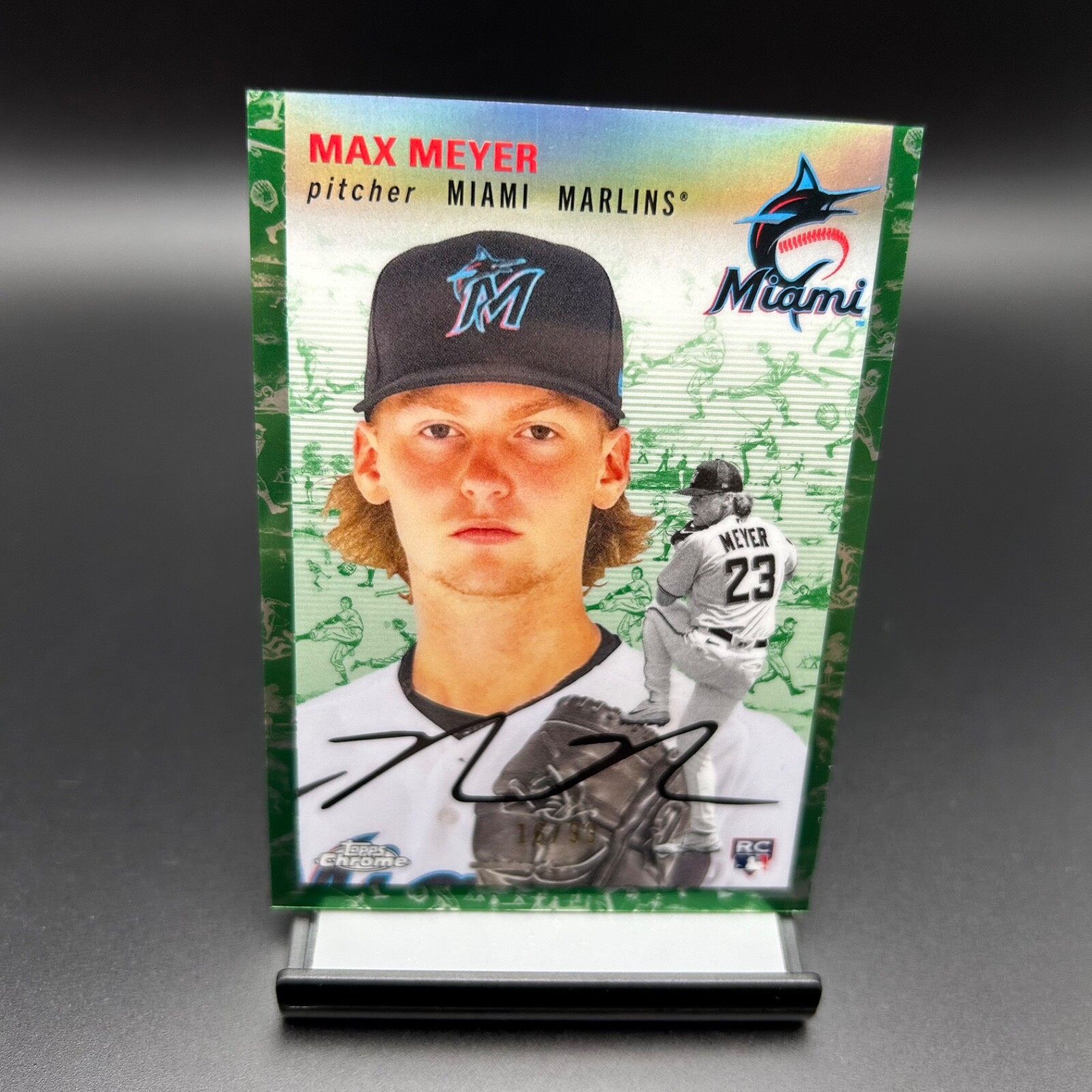 2023 Topps Chrome Platinum Anniversary #92 Max Meyer Green Toile /99 RC