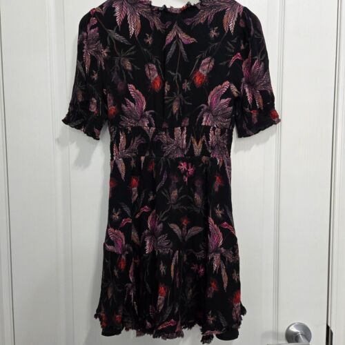 ALLSAINTS Kleid Damen Small 2 Via Harris bedruckt gesmokt kurz ausgestellt Blumen - Bild 7 von 13