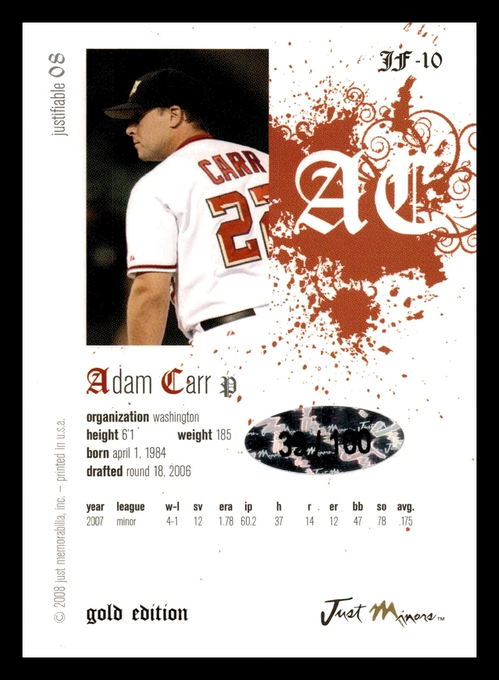 Justificable Alcides Escobar 2007 edición dorada/100 #JF-10 Milwaukee Brewers como nuevo Foto 2 de 2