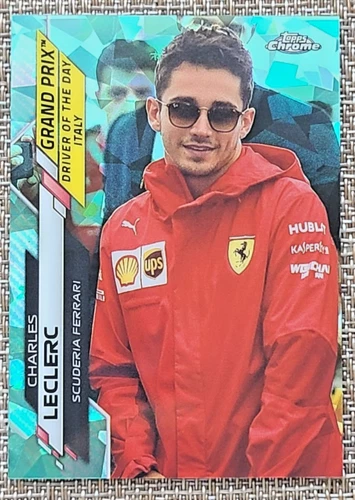 Charles LeClerc 2020 Topps Chrome F1 Sapphire Aqua Refractor 47/99
