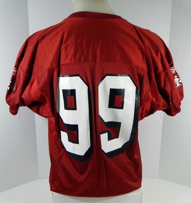 black and red forty niner jersey