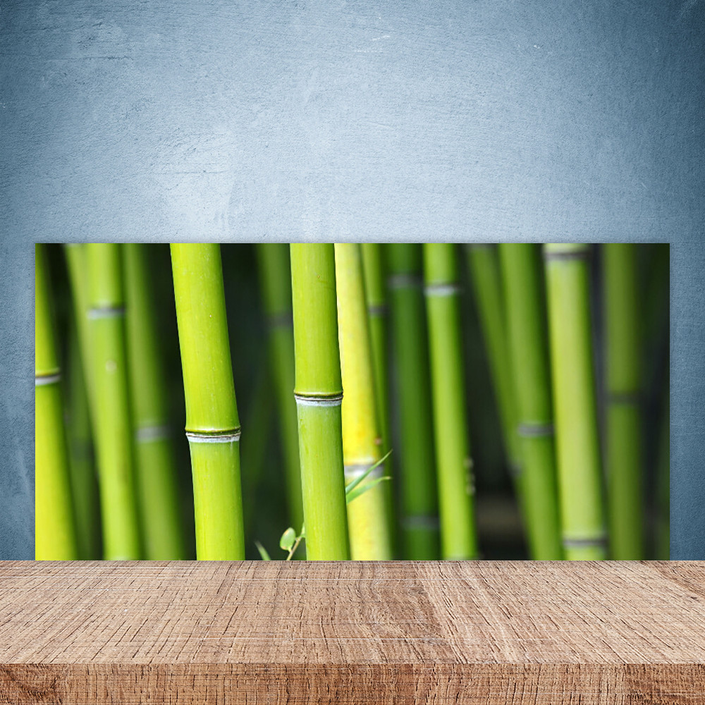 Crédence de cuisine en verre motif bambou pour une ambiance zen
