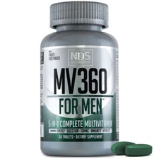 NDS Nutrition MV-360 For Men, 5-in-1 Complete Multivitamin for Men 60 Tablets