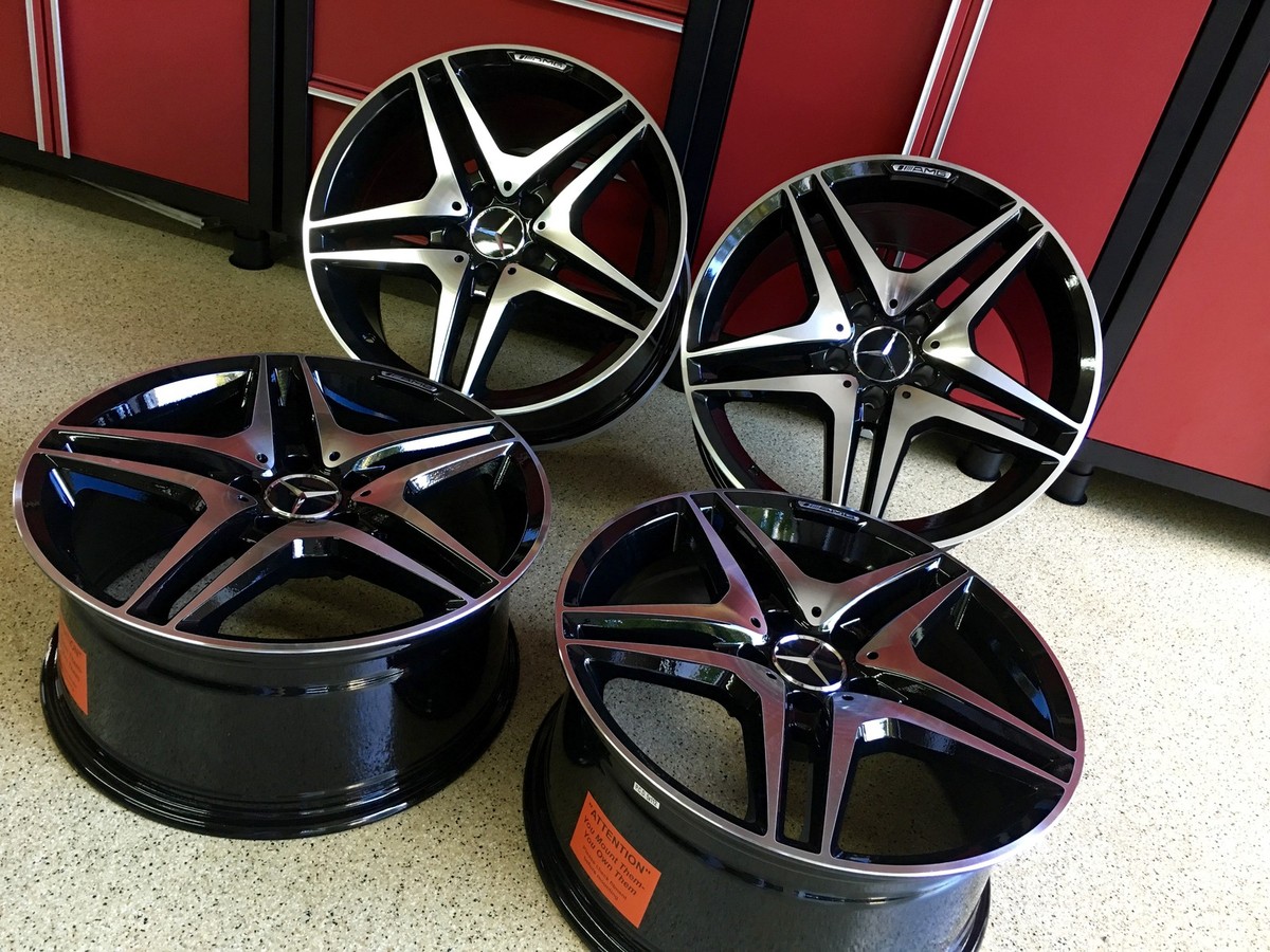 MERCEDES 19 INCH ML63 BLACK EDT RIMS SET4 WHEELS FITS ML350 ML550
