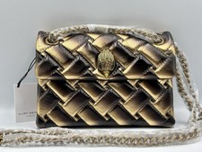 Image of Kurt Geiger Mini Kensington Leather Shoulder Bag Bronze RRP £199