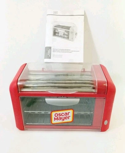 Oscar Mayer Extra Large 8 Hot Dog Roller & Bun Toaster Oven, Stainless Steel Gri