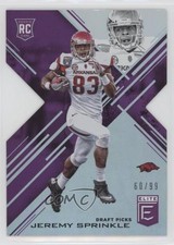 2017 Panini Elite Draft Picks Status Purple Die-Cut 60/99 Jeremy Sprinkle 9ix