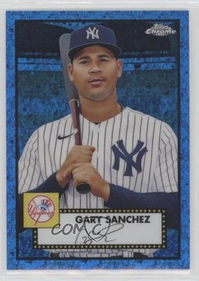 2021 Chrome Platinum Anniversary Blue Mini-Diamond Refractor Gary Sanchez 0h1